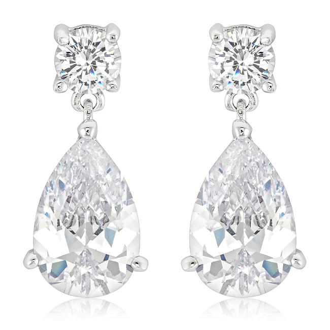Nola 13mm or 19mm Pear Drop Earrings | 4ct or 10ct