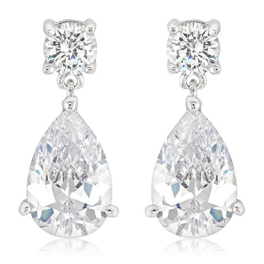Nola 13mm or 19mm Pear Drop Earrings | 4ct or 10ct