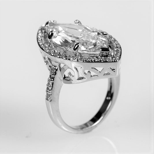 Ohara 21x11mm Marquise CZ Cocktail Ring | 10ct