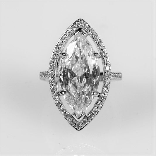 Ohara 21x11mm Marquise CZ Cocktail Ring | 10ct