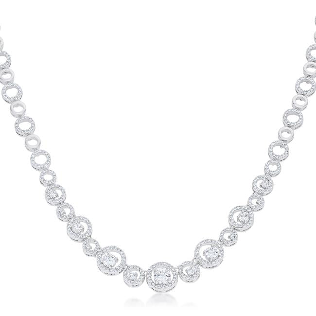 Olivia graduated cubic zirconia necklace | 45ct