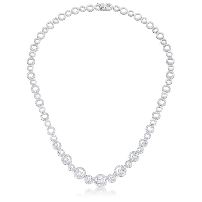Olivia graduated cubic zirconia necklace | 45ct
