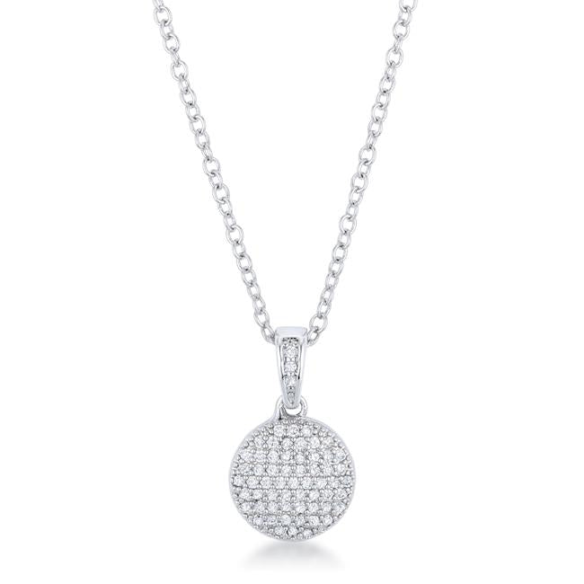Olva Elegant CZ Disk Fashion Pendant