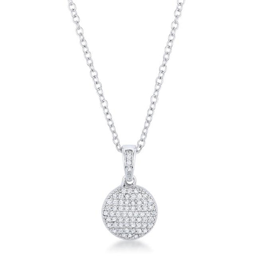 Olva Elegant CZ Disk Fashion Pendant