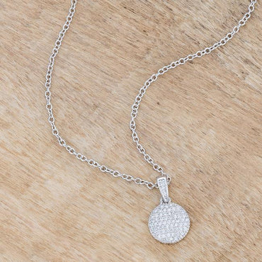Olva Elegant CZ Disk Fashion Pendant