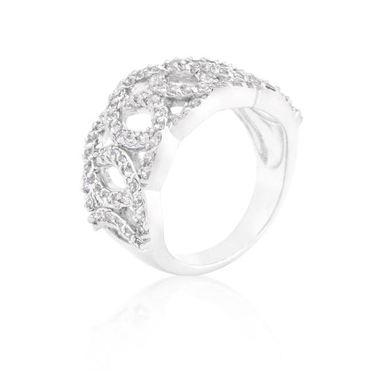Lina CZ Circular Wide Band Ring | 4ct