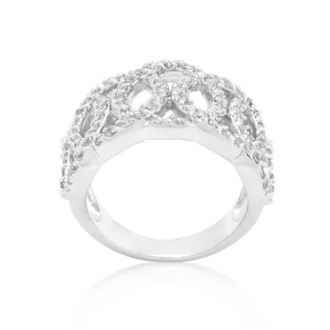 Lina CZ Circular Wide Band Ring | 4ct