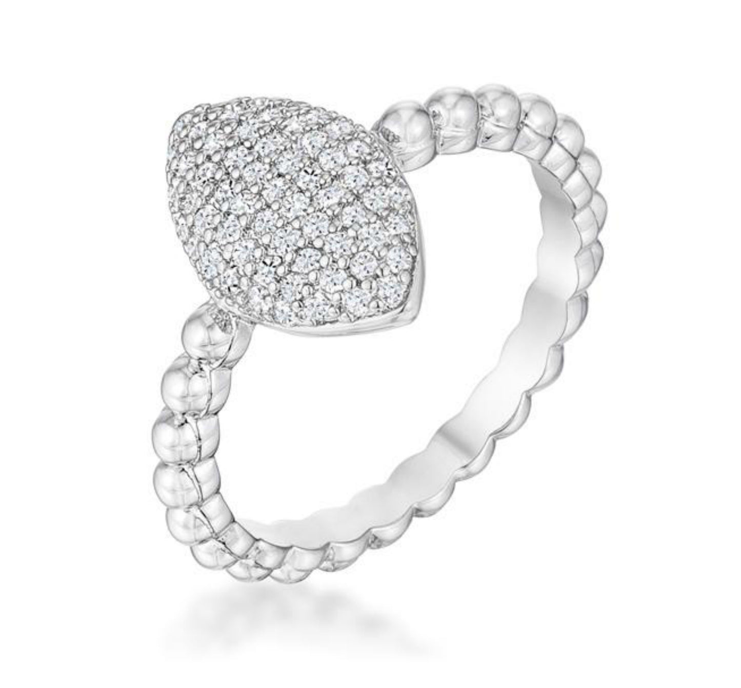 Paula CZ Oval Cluster Fashion Ring