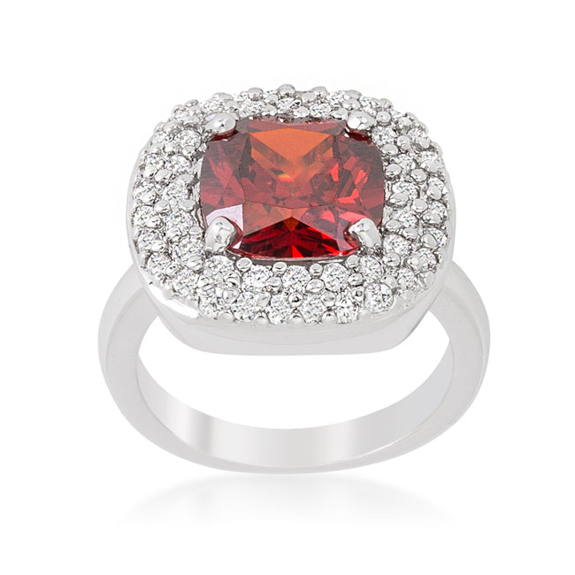 Regina 10mm Cushion CZ Halo Cocktail Ring