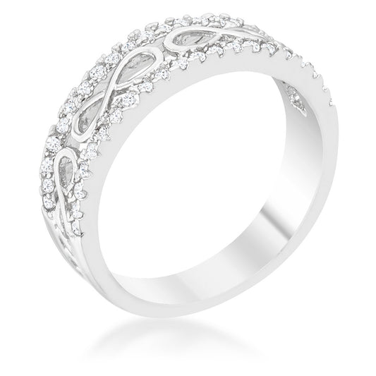 Rema CZ Contemporary Infinity Band Ring