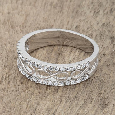 Rema CZ Contemporary Infinity Band Ring