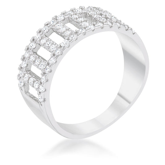 Rey CZ Contemporary Wide Band Ring | 0.5ct