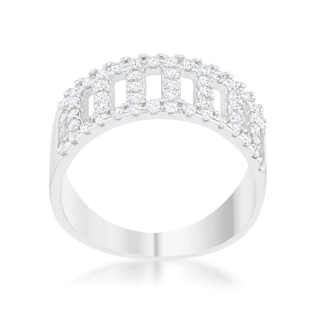 Rey CZ Contemporary Wide Band Ring | 0.5ct