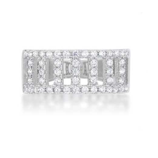 Rey CZ Contemporary Wide Band Ring | 0.5ct