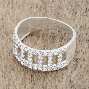 Rey CZ Contemporary Wide Band Ring | 0.5ct