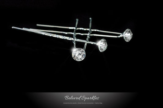 Riana Solitaire Hair Stick Pin | Rhinestone - Beloved Sparkles