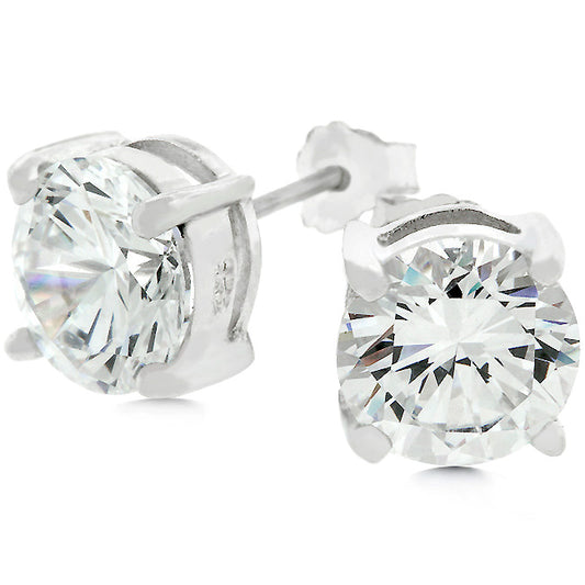 Rita Round Stud Earrings | 4mm-6mm-7mm-8mm