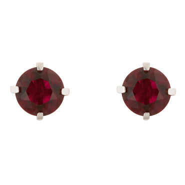 Rolina 9.5mm Ruby Round CZ Earrings