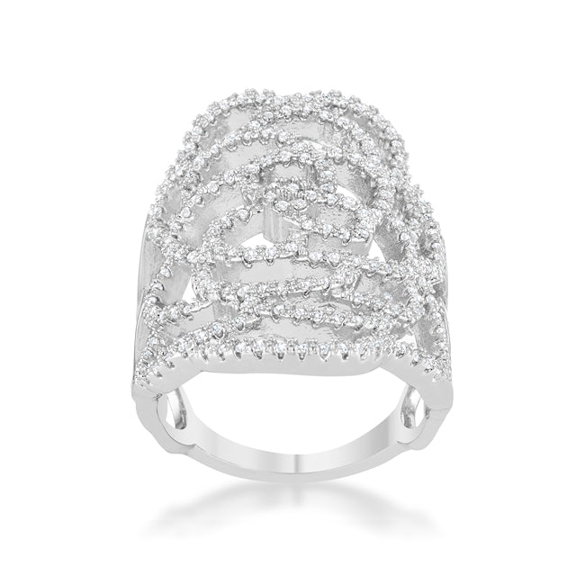 Rosa Floral Rose Filigree CZ Ring | 2.5ct