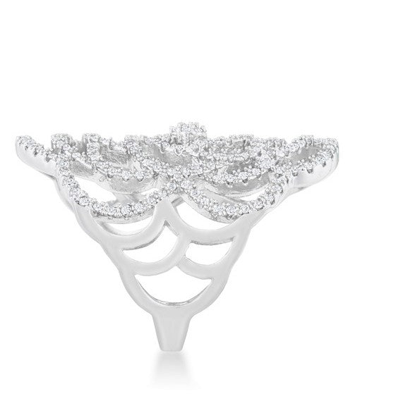 Rosa Floral Rose Filigree CZ Ring | 2.5ct