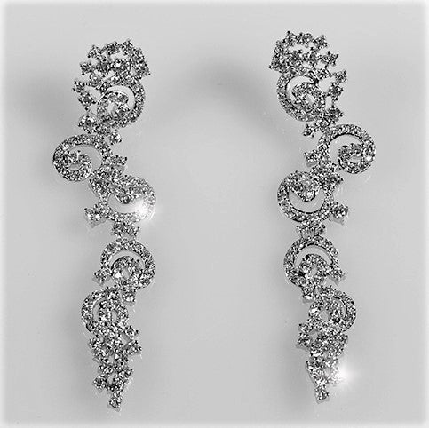 Rosalina Swirls Linear Chandelier Earrings | 3in