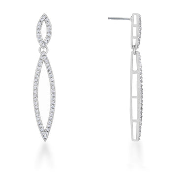 Sara Double Teardrop Dangle Earrings | 1.2ct