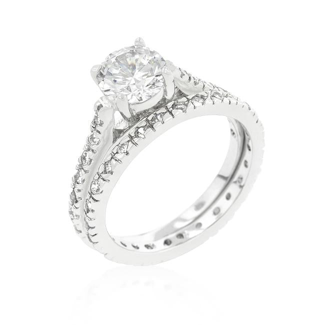 Shantell 7mm Round CZ Engagemeny Ring Set | 1.3ct