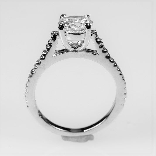 Shantell 7mm Round CZ Engagemeny Ring Set | 1.3ct