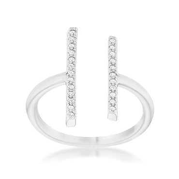 Sharna CZ Parallel Contemporary Ring