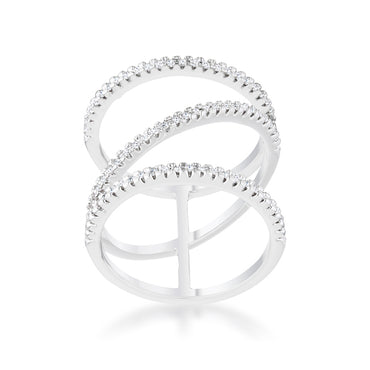 Shauna CZ Wide Contemporary Ring