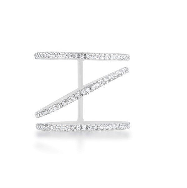 Shauna CZ Wide Contemporary Ring