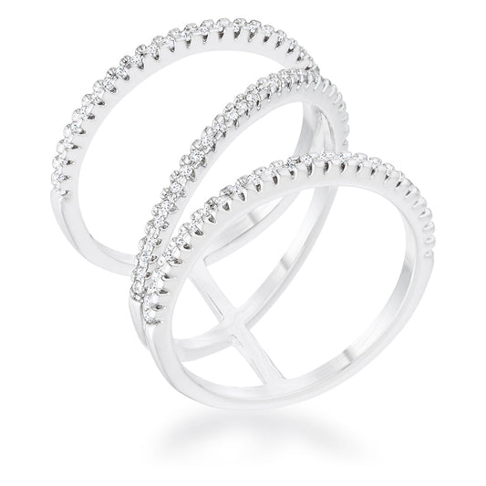 Shauna CZ Wide Contemporary Ring