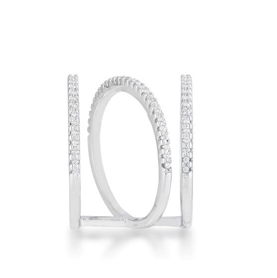 Shauna CZ Wide Contemporary Ring