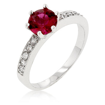 Shavon Petite Ruby Red Engagement Ring | 1.5ct