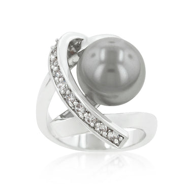 Sisley 12mm Grey Pearl Knotted Ring