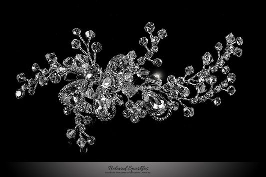 Helen Floral Spray Hair Clip | Swarovski Crystal - Beloved Sparkles
- 1