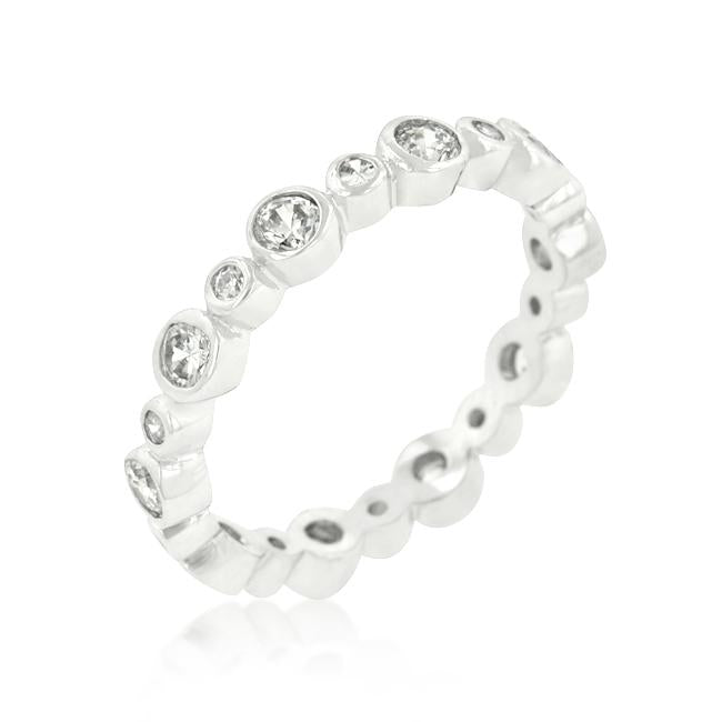 Tamesha Alternating CZ Bezel EternityBand Ring | 3ct