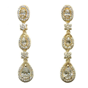Trina Cascade Linear Chandelier Earrings | 1.7in - Beloved Sparkles
