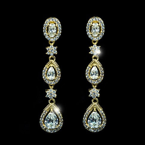 Trina Cascade Linear Chandelier Earrings | 1.7in - Beloved Sparkles