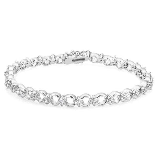 Trixie Alternating CZ Circles Fashion Bracelet | 7.25in