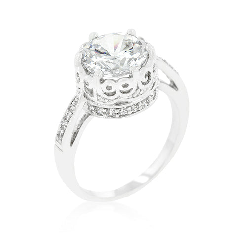 Vada 3ct Royal Crest Filigree Engagement Ring | 4.5ct