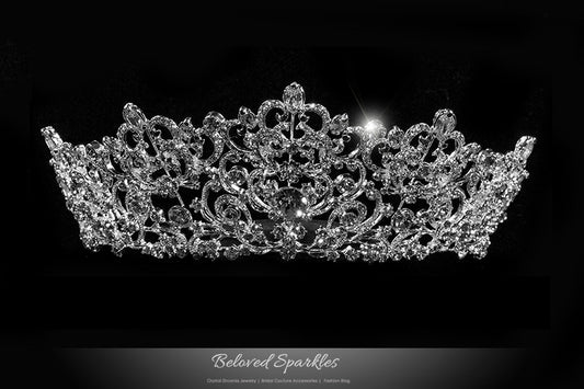 Lorelei Royal Statement Silver Tiara | Swarovski Crystal - Beloved Sparkles
- 1