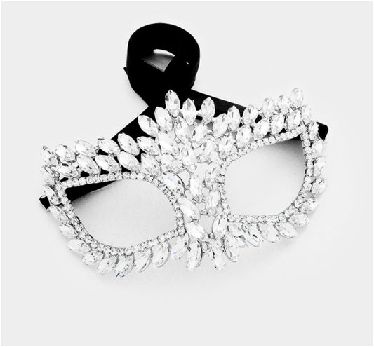 Drina Marquise Cluster Masquerade Mask