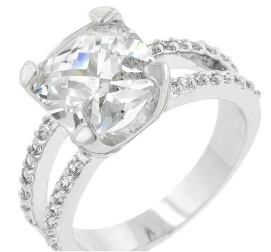 Zandra Cushion Cut Engagement Statement Ring | 6.5 Carat | Cubic Zirconia - Beloved Sparkles
- 2