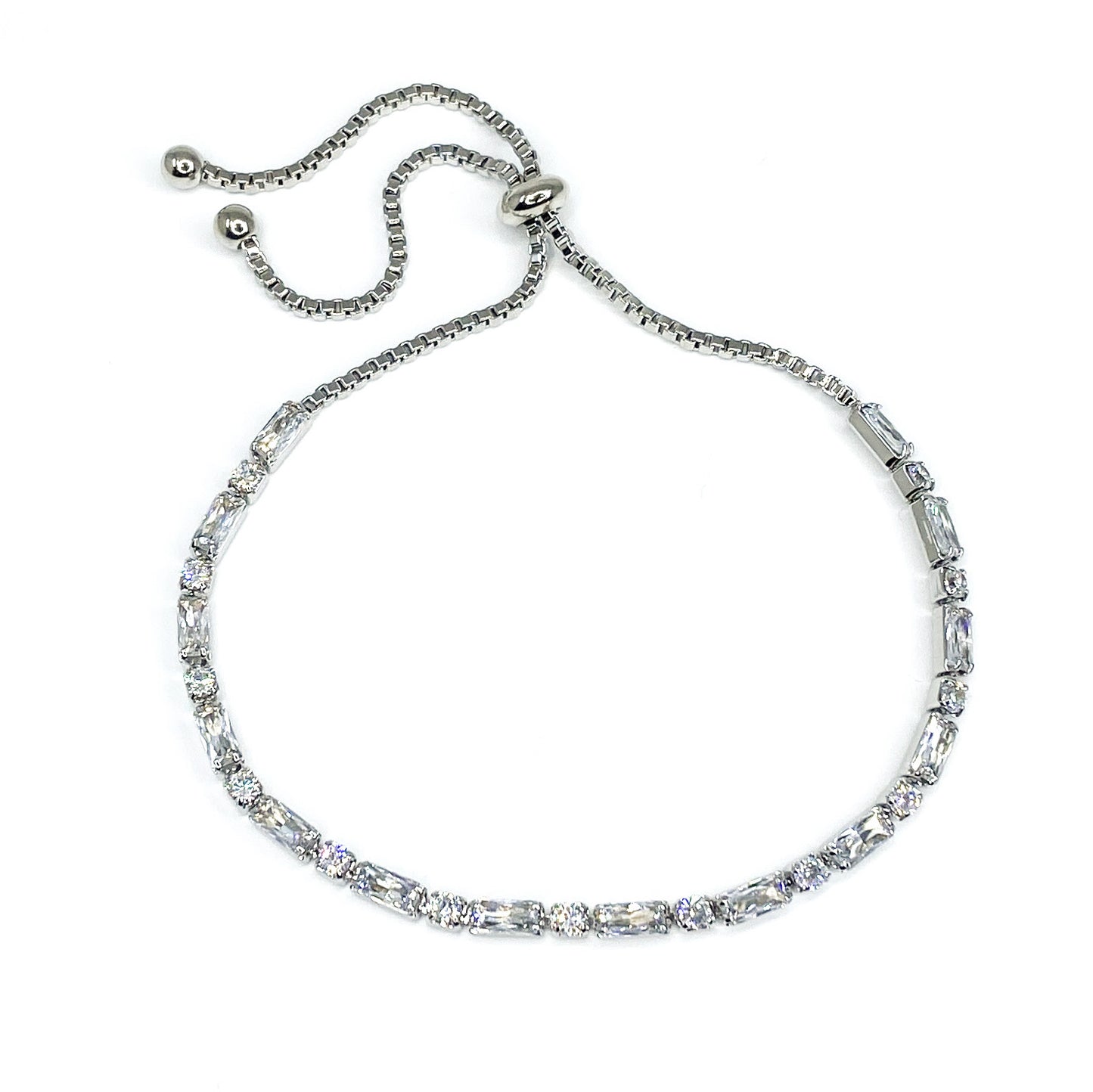 Ivy Radiant & Round CZ Tennis Bolo Bracelet