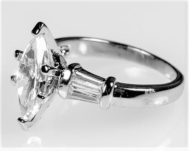 Laurain 12x6mm Marquise Solitaire Engagement Ring | 2ct
