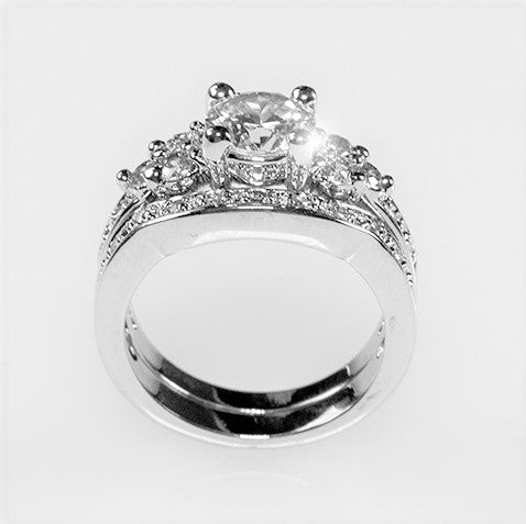 Bella 7mm Round Triplet Engagement Ring Set | 1.4ct | 2.5ct