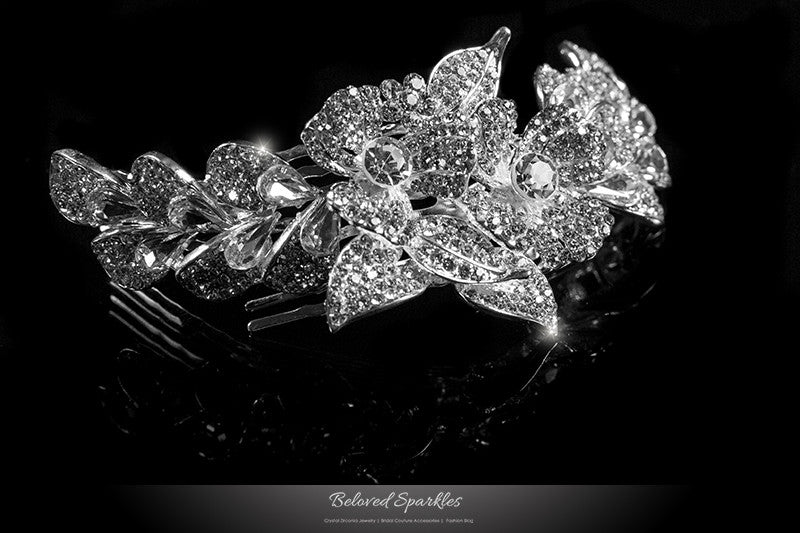 Jetta Delicate Floral Hair Comb | Crystal - Beloved Sparkles
- 2