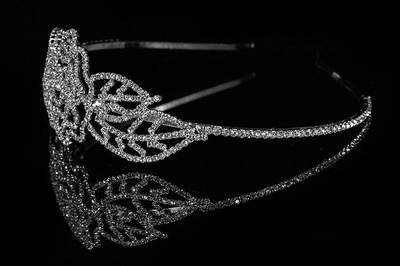 Lorel Large Rose Rhinestone Silver Headband | Rhinestone - Beloved Sparkles
- 2