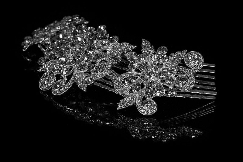 Beatrice Romantic Deco Hair Comb | Crystal - Beloved Sparkles
